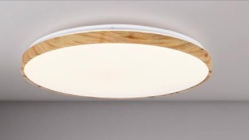 Plafon madera led 48W con regulación de intensidad y cambio de tono de luz